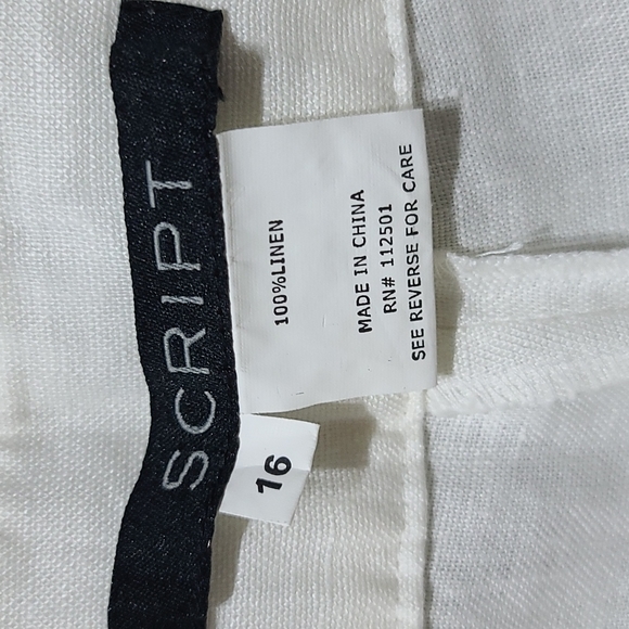 Script 100% linen capris - Picture 6 of 7